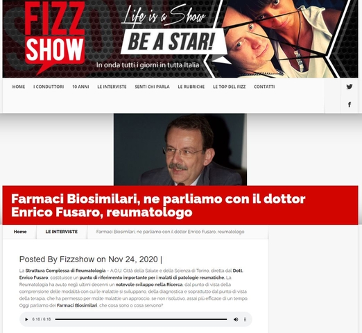 FizzShow Intervista a Enrico Fusaro sui Biosimilari 24 novembre 2020